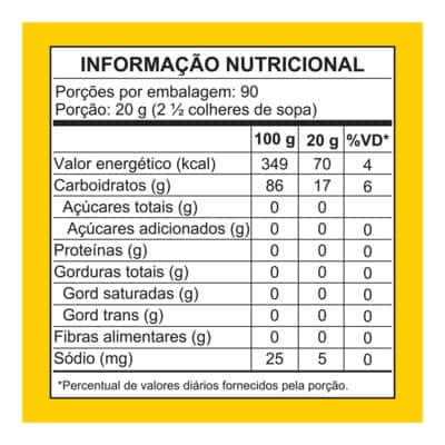 Amido de Milho Maizena 1,8 kg - Aqui está o produto que você já confia para preparar diferentes receitas. 